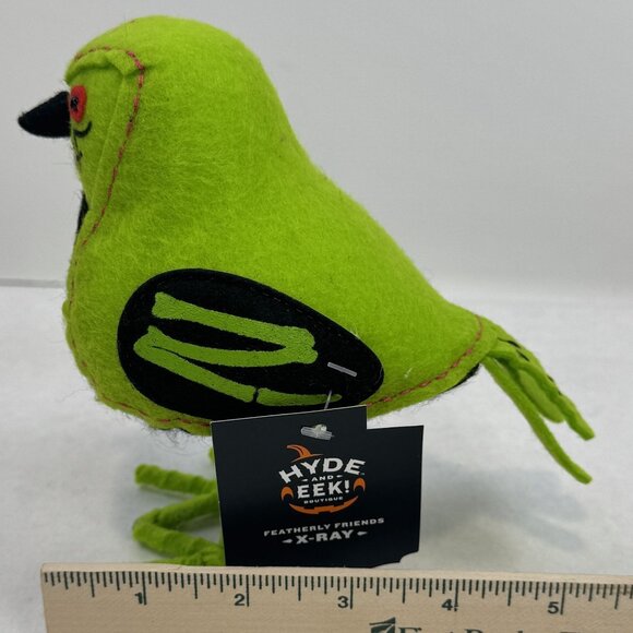 Hyde & EEK! X-Ray Featherly Friends Halloween Bird Decor Green Black 2024 NEW - Picture 12 of 12